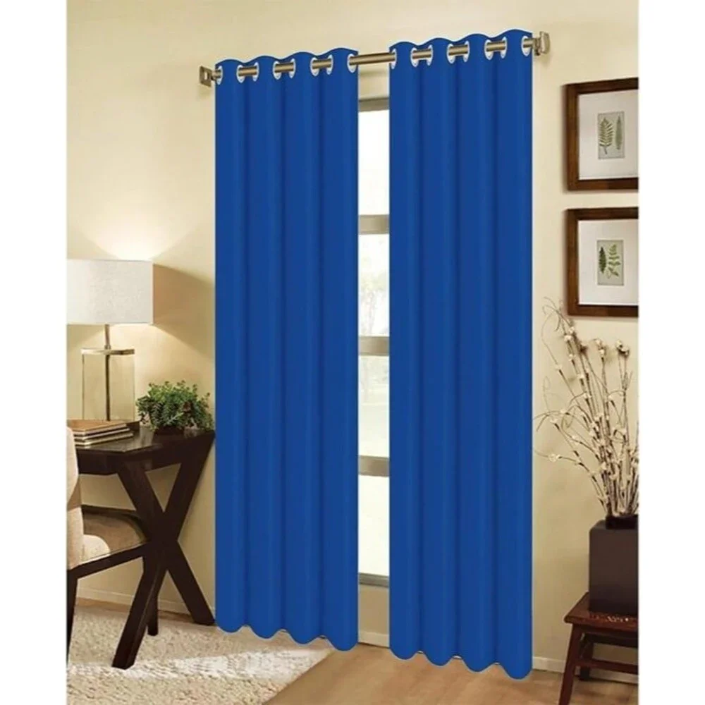 DUALIFE Royal Blue Room Darkening Curtains 55x63